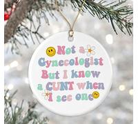 Ornement Noel Je Ne suis Pas Gynécologue, mais Je Reconnais Une Connasse Quand J'En Vois Une. Élégant Sapin De Noël Décorations Créatif Pendentifs pour Salon Famille Mur