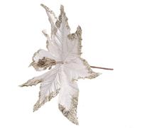 Ornement Noël Pailleté 25cm Tissu et Plastique(Silver) | Design scintillant, paillettes durables, aspect réaliste, pour idéal sapin, ambiance festive garantie