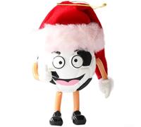 Ornement Noël Sport Boule Expression Drôle pour déco Ornement(Soccer) | Design visage drôle, thème football rugby basket, plastique , léger pour branches, taille compacte