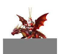 Ornement | Père Noël 2D chevauchant une décoration volante,Décoration d'arbre de Noël,Convient à la décoration saisonnière d'hiver de célébration de Noël et