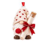 Ornement Père Noël en Acrylique, Porte-Monnaie Cadeau de Noël | Construction en acrylique durable, compartiment transparent pour billets, idéal pour les sapins de Noël Blanc