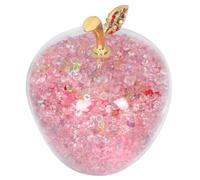 Ornement Pomme en Verre Lumineux Noël, Décoration Créative de Table | Éclat Nocturne Discret, Forme Réaliste, Présent Prêt à Offrir, Gain de Place, pour Table de Chevet, Jardin ou Séance Photo