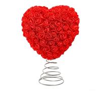 Ornement pour arbre Cœur pour Saint-Valentin Ornement pour arbre(E) | Structure en de cœur, roses réalistes, design romantique, pour idéal mariage, pour saint-valentin
