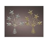 Ornement pour Coupe de Sapin de Noël, étoile 5 x 21 x 31 cm, 12 LED de Couleurs Assorties, idéal pour décorer et Donner Une Touche Festive.