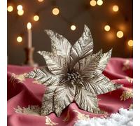 Ornement pour fleur Dorée 25cm pour Couronne Festive Ornement | Taille parfaite 25cm, équilibre visuel, s'intègre facilement, pour décor harmonieux, mise en valeur arbre