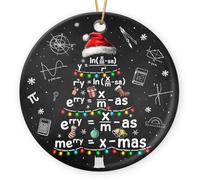 Ornement pour Sapin Mathématiques Céramique Ornements De Noël, Décoration De Noël avec Ficelle