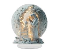 Ornement religieux de Jésus, ornement acrylique de Jésus - Ornements de table religieux Jésus Ornements en acrylique transparent | Figurines rondes de collection avec église, décoration d'intérieur, p