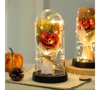 Ornement scintillant pour Halloween, sorcière, résurrection, artisanat, décoration de bureau, pour fête de vacances, statues de jardin, énergie solaire grande (A, 11 x 21,5 cm)