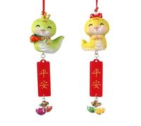 Ornement Serpent du Nouvel an Chinois, Pendentif Serpent en résine pour Le Nouvel an, décoration Porte-Bonheur Figurine de Serpent d'inspiration Chinoise, pour la Maison, la Voiture ou Le