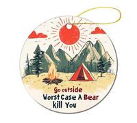 Ornement Sortez, Au Pire Un Ours Vous Tuera. Hanging Porcelaine Noël Ornements pour Bureau Maison Fête