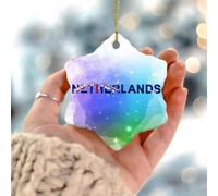 Ornement souvenir de Nouvelle-Zélande - Drapeau national - Cadeaux nautiques ronds - Décoration de sapin de Noël en céramique double face - Drapeaux nationaux de ferme - Boule de Noël pour décorations