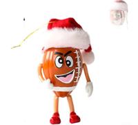 Ornement Sport Boule Drôle Expression Visage Noël pour déco Ornement(Rugby) | Design visage drôle, thème football rugby basket, plastique , pour idéal sapin, pour fête joyeuse