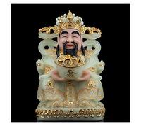 Ornement Statue Home Decoration Sculpture, Bouddha Statue Decoration Jade God of Fortune Feng Shui Decoration Attire la Richesse et la Bonne Chance Décor Home Best for Business Opening Perfect pour