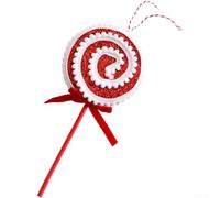 Ornement Sucette Noël Bubble Design Rayé Différentes Tailles | Léger Bubble pour accrocher facilement Plusieurs tailles disponibles pour déco arbres présentoirs Effet visuel festif
