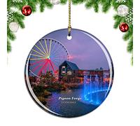 Ornement Suspendu Au Sapin De Noël Forge Ole Smoky Tennessee Moonshine Tennessee États-Unis Rond Decoration Noel Sapin Personnalisé Ornement Céramique pour Famille Vacances Fenêtre