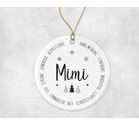 Ornement Suspendu Au Sapin De Noël Mimi Rond Noël Suspendus Créatif Souvenir pour Famille Mur Salon