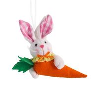 Ornement Suspendu De Lapin De Pâques - Décoration De Lapin Carotte En Peluche, Pendentif D'arbre De Printemps | Présentoir Rustique De Ferme De En Peluche En Tissu Fait À La Main Pour L'arrange