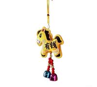 Ornement Suspendu pour année du pour cheval 2026, Décoration Nouvel | An Chinois avec Motifs Porte-Bonheur et , Tissu pour durable pour et Murs, Ambiance Festive Jaune et