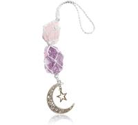Ornement Suspendu Voiture, Cristal Auto Rétrov Ur Pendentif, Décoration Voiture Pendentif Fenêtre En Cristal, Accessoires Décoration Auto(Rose/Violet)[Auto5130456]