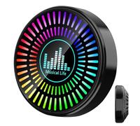 Ornement Ventilation Voiture Avec Lumière D'ambiance, Parfum D'Auto Et Éclairage Rythmé Par La Voix | Accessoire Décoratif LED Réponse Musicale Pour Habitacle De Voiture