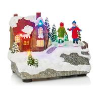 Ornement Village De Noël Premier Decorations 14cm LED À Piles Scène Maison
