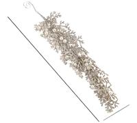 Ornement x 8.0cm pour Festive for IDEAL pour les vacances de Noël couleur avec des accents de perles pour une décoration de vacances élégante. Unique pour la forme de feuille Conçu avec une silhouette