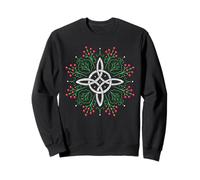 Ornement Yule nœud sorcière Houx Art païen Hiver Sweatshirt
