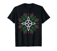Ornement Yule nœud sorcière Houx Art païen Hiver T-Shirt