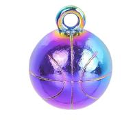Ornements 10pcs / lot sport 3D Basketball arc-en-ciel Punk Pendant S Charmes pour bijoux Making DIY Craft Collier Sculpture