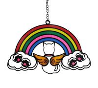 Ornements 2D Acrylique Chat, Animal Chat 2D ,Pet Cat Memorial Ornament Pendentif 2D - Décoration d'art plate de ferme rustique pour amoureux des animaux pour chambre à coucher, jardin, jardin
