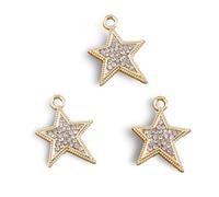 Ornements 5pcs Chic Crystal Love Heart Charms pour faire des pendentifs de perles pour les colliers bracelet bricolage S sculpture