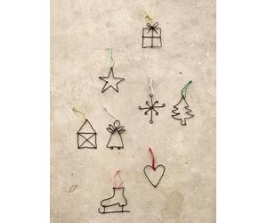 Ornements à accrocher Un petit mot pour Noël Good old friends, Designer Sarah Baumann, 7x7.5x0.3 cm