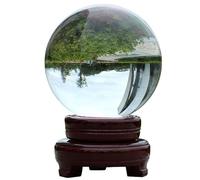 Ornements à Boule de Cristal Orage de Base de Cristal Transparent Boule de Verre à Boule de Cristal, 11 cm