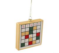 Ornements à suspendre pour sapin de Noël - Décorations rétro en plastique - Charme classique de vacances - Accents festifs - Motif ludique - Console de jeu - Panneau de bus - Forme rouge (C)