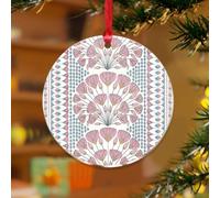 Ornements à suspendre rose et riz blanc du Caire Thibaut rose et corail - Disques décoratifs en acrylique transparent - Boules de Noël géométriques Anna pour décoration de sapin de Noël, étiquettes