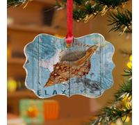 Ornements à suspendre sur le thème de la plage nautique, escargot de mer, peinture de paysage marin, ferme, souvenir, disques en acrylique transparent sous la mer, poulpe, crabe, poisson pendentif