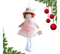 Ornements Ange - Décoration d'arbre de Noël en Forme d'ange,Pendeloque Fille en Peluche Idéal Décor de Fêtes Ados Adultes Cadeau Noces Chambre Enfant Jardin