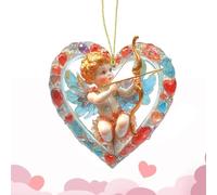 Ornements anges acryliques génériques - Ange Ornements d'amour, Ornements d'anges romantiques de Vue Impression, ornements d'anges de voiture élégants, ornements d'arbres d'ange de Noël pour
