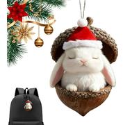 Ornements Animaux de la Forêt Pendentif Acrylique 2D Décor de Noël | Ornements de Noël Forestiers Rustiques pour fêtes d'intérieur, bureau, salon, chambre,