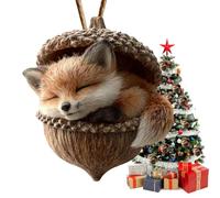 Ornements Animaux - Décoration Amusante en Forme de Gland 3D pour la Maison,Pendentifs Mignons pour Sapin de Noël,pour Fenêtre Porte Manteau Cheminée Salon Chambre Jardin Terrasse Fête