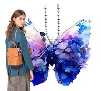 Ornements Automobile pour Rétroviseur - Décoration Papillon pour Sapin de Noël | Créateur d'arc-en-2D Scintillant Volant pour Habitacle de Véhicule, Sac d'Étudiant et Rétroviseur