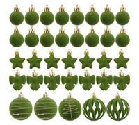 Ornements avec boules de Noël - décorations d'arbre, décorations en ABS, décoratios élégants avec boules de Noël rouges et vertes, parfaits pour les arbres de Noël, les expositions magasins, les fêtes