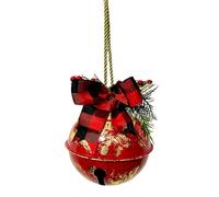 Ornements avec cloches de Noël - Décorations métalliques de grande taille, Accents de brillants, pièces rustiques de Noël à suspendre | Cloches de fête géantes pour murs intérieurs, fenêtres,
