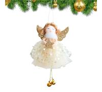 Ornements avec Clochettes, Ornement de Noël Ange, Pendentif Mignon pour Fête Familiale Décoration Intérieure Hiver Porte Fenêtre