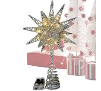 Ornements avec étoile supérieure pour sapin de Noël, embout d'arbre de Noël avec étoile - décoration de la partie supérieure arbre ornements étoiles - décorations de Noël avec S