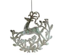 Ornements blancs d'arbre de Noël, décorations de fête au pays des merveilles | Décorations blanches scintillantes Décorations de Noël du pays des merveilles,Décorations de fête d'hiver