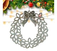 Ornements blancs pour sapin de Noël, décorations de fête au pays des merveilles - Décorations blanches scintillantes, décorations de Noël - Décoration de Noël blanche pour les écoles, les églises