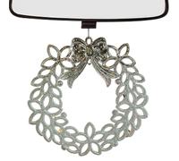 Ornements blancs pour sapin de Noël, décorations de fête au pays des merveilles - Décorations blanches scintillantes - Décorations de fête d'hiver pour amis, famille, églises