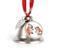 Ornements, bouledogue en colère 2025, cloche de Noël annuelle avec un ruban rouge à suspendre, décoration d'arbre d'hiver, décorations d'hiver