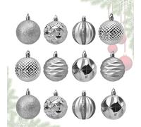 Ornements Boules De Noël,Ornements Suspendus de 6 cm | 12 Pièces de Décorations de Sphères de Noël - pour Lieu de Travail Soirée Dansante Fête Mariage Cour Intérieur Porte d'Entrée Jardin